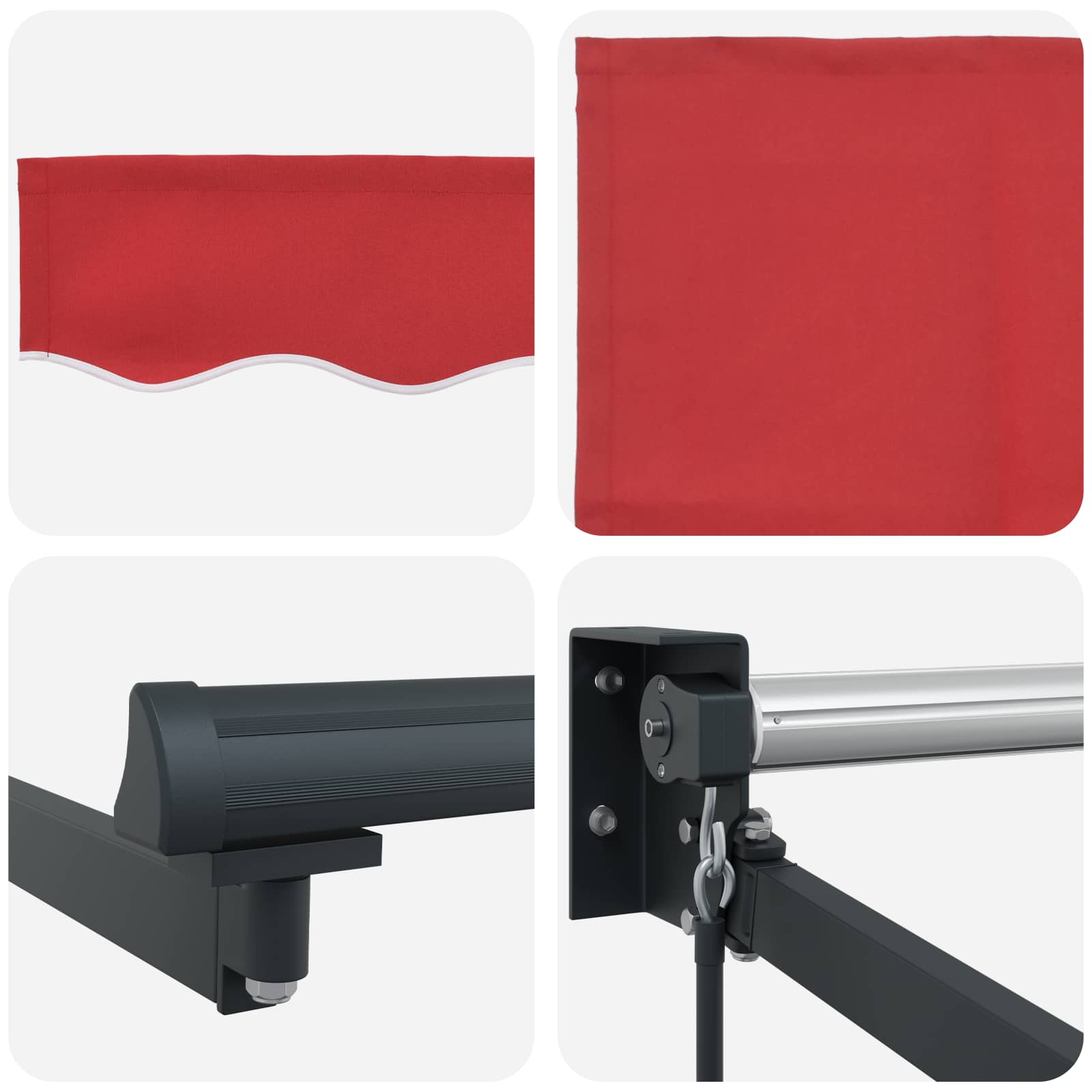 Tenda da Sole Rosso 300 x 250 x 165 cm Poliestere