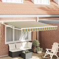 Tenda da Sole Verde e Giallo 300 x 250 x 165 cm Poliestere