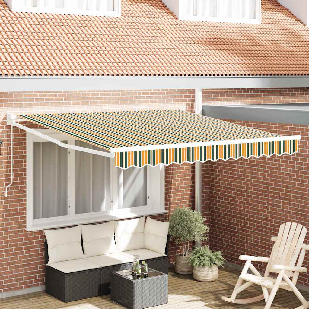 Tenda da Sole Verde e Giallo 300 x 250 x 165 cm Poliestere