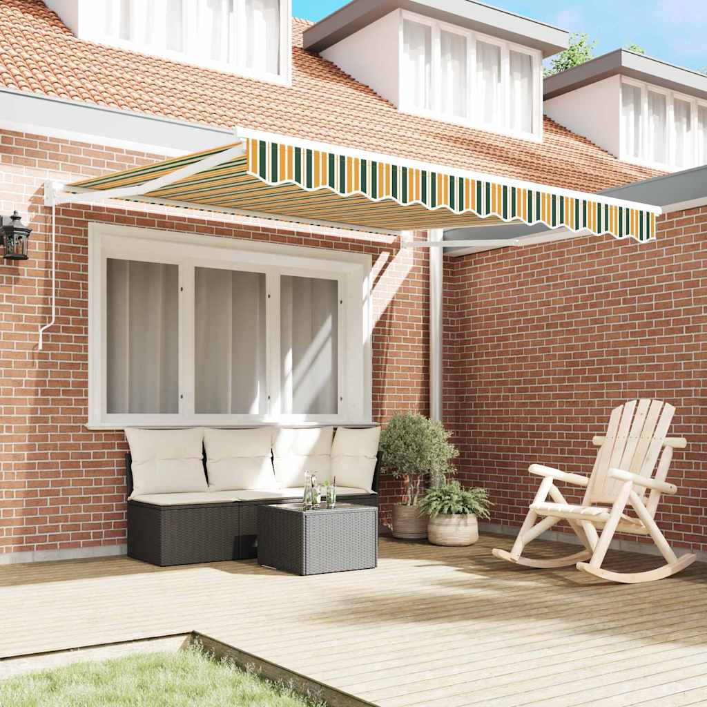 Tenda da Sole Verde e Giallo 300 x 250 x 165 cm Poliestere