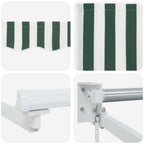 Tenda da Sole Verde e Bianco 300 x 250 x 165 cm Poliestere