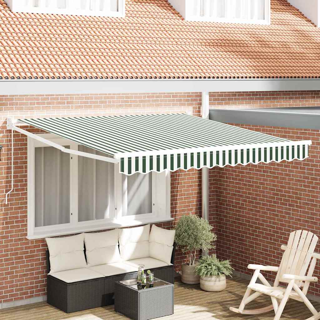 Tenda da Sole Verde e Bianco 300 x 250 x 165 cm Poliestere