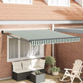 Tenda da Sole Verde e Bianco 300 x 250 x 165 cm Poliestere