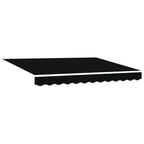 Tenda Retrattile Nero 350 x 250 cm Poliestere e Alluminio