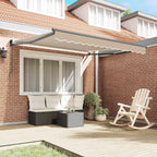 Tenda Retrattile Beige 350 x 250 cm Poliestere e Alluminio