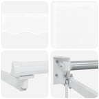 Tenda Retrattile Bianco 350 x 250 cm Poliestere e Alluminio
