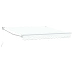 Tenda Retrattile Bianco 350 x 250 cm Poliestere e Alluminio