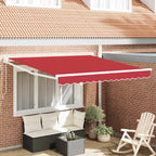 Tenda Retrattile Rosso 350 x 250 cm Poliestere e Alluminio