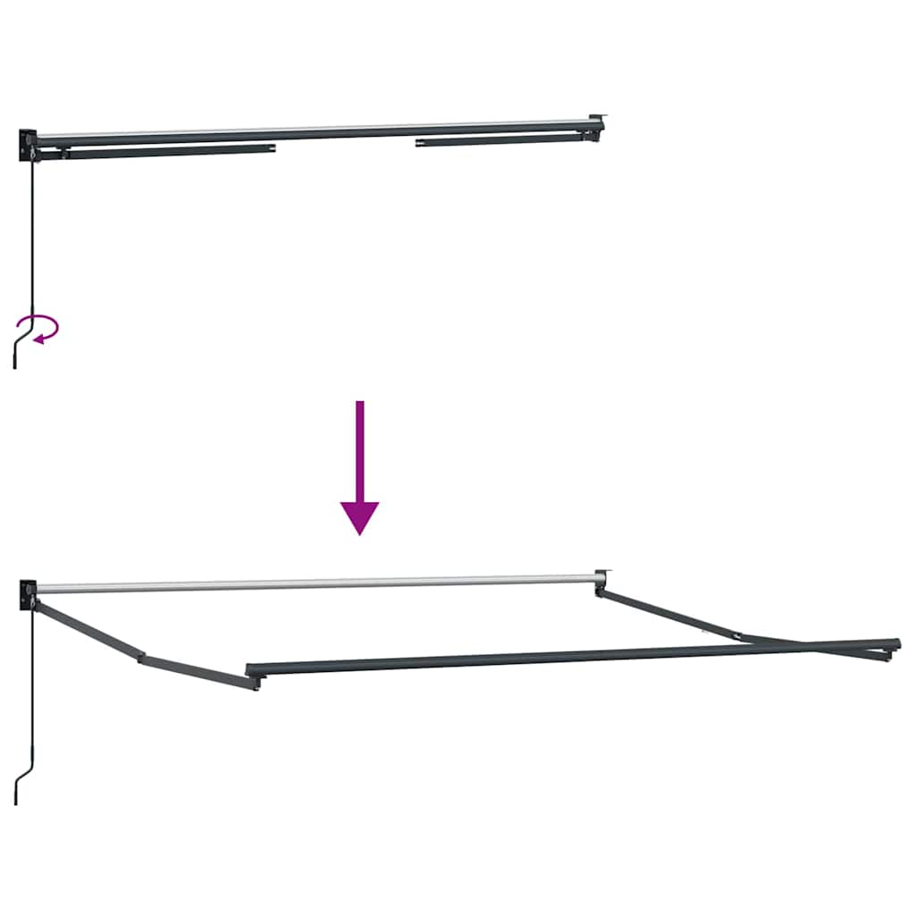 Tenda Retrattile Rosso 350 x 250 cm Poliestere e Alluminio