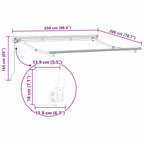 Struttura della tenda Regolabile Bianco 2,5 x 2 m Acciaio