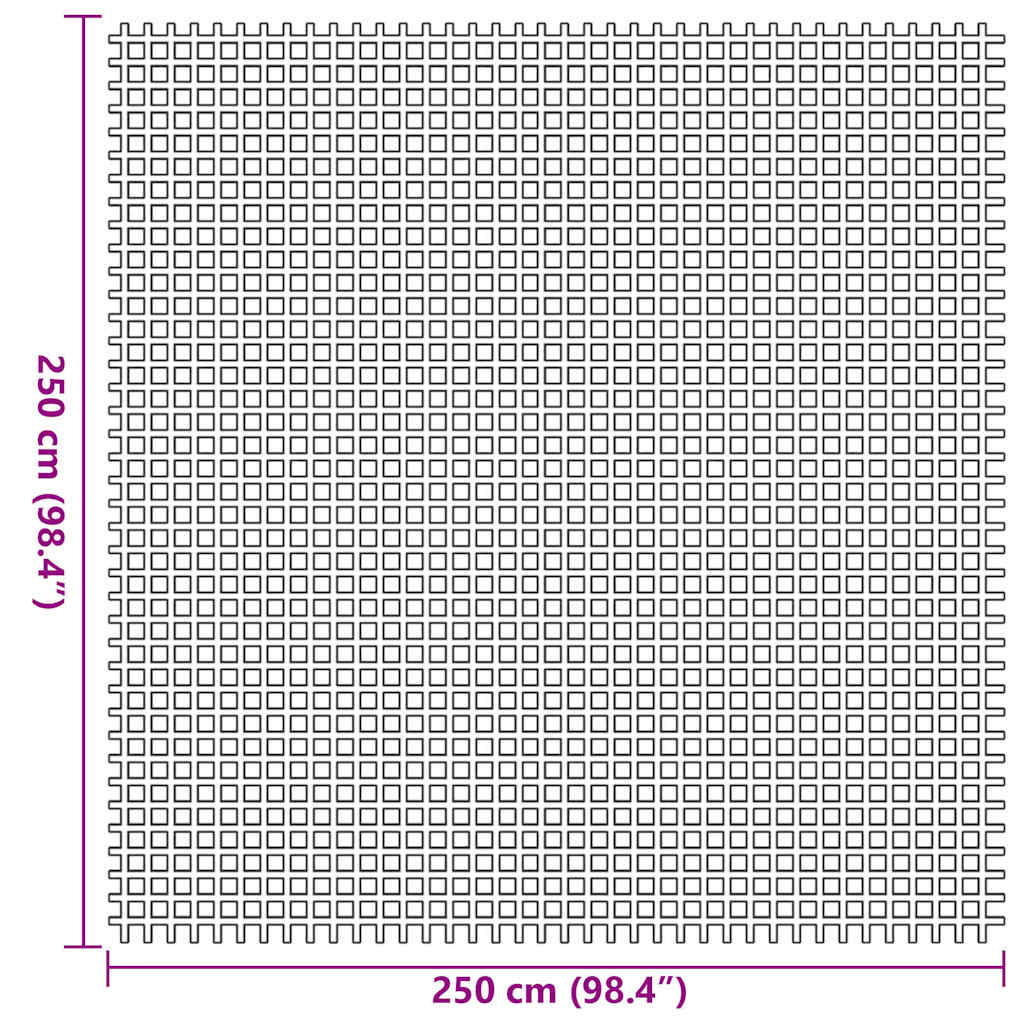 Tappeto da Tenda Antracite 250 x 250 cm Poliestere
