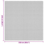 Tappeto da Tenda Antracite 250 x 250 cm Poliestere