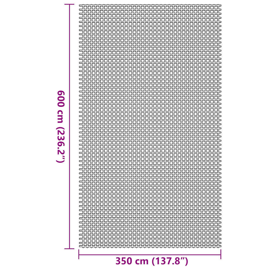 Tappeto da Tenda Antracite 600 × 350 cm Poliestere