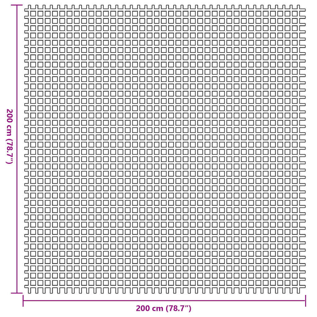 Tappeto da Tenda Blu 200 x 200 cm Poliestere