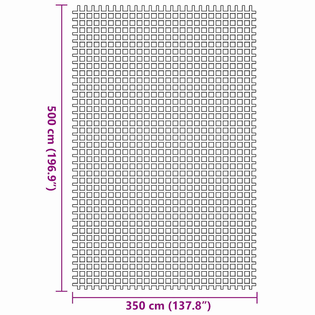 Tappeto da Tenda Verde 500 × 350 cm Poliestere