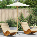 Ombrello da giardino Bianco Crema Ø 180 x 230 cm Bambù