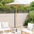 Ombrello da giardino Bianco Crema Ø 180 x 230 cm Bambù