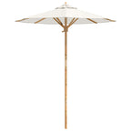 Ombrello da giardino Bianco Crema Ø 180 x 230 cm Bambù