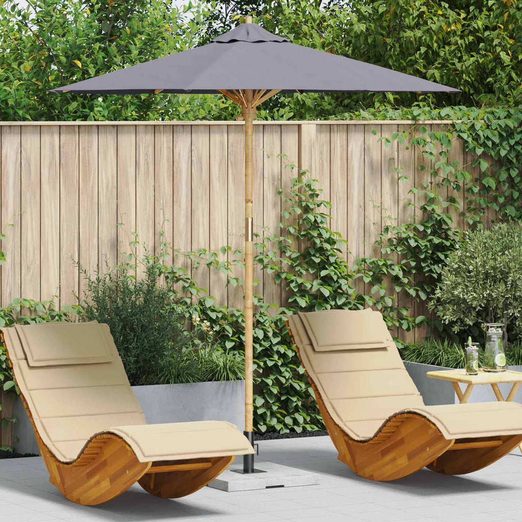 Ombrello da giardino Grigio scuro Ø 217 x 230 cm Bambù