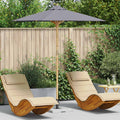 Ombrello da giardino Grigio scuro Ø 217 x 230 cm Bambù