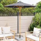 Ombrello da giardino Grigio scuro Ø 217 x 230 cm Bambù