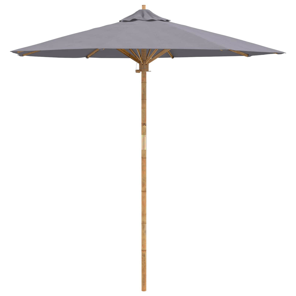 Ombrello da giardino Grigio scuro Ø 217 x 230 cm Bambù