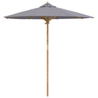 Ombrello da giardino Grigio scuro Ø 217 x 230 cm Bambù