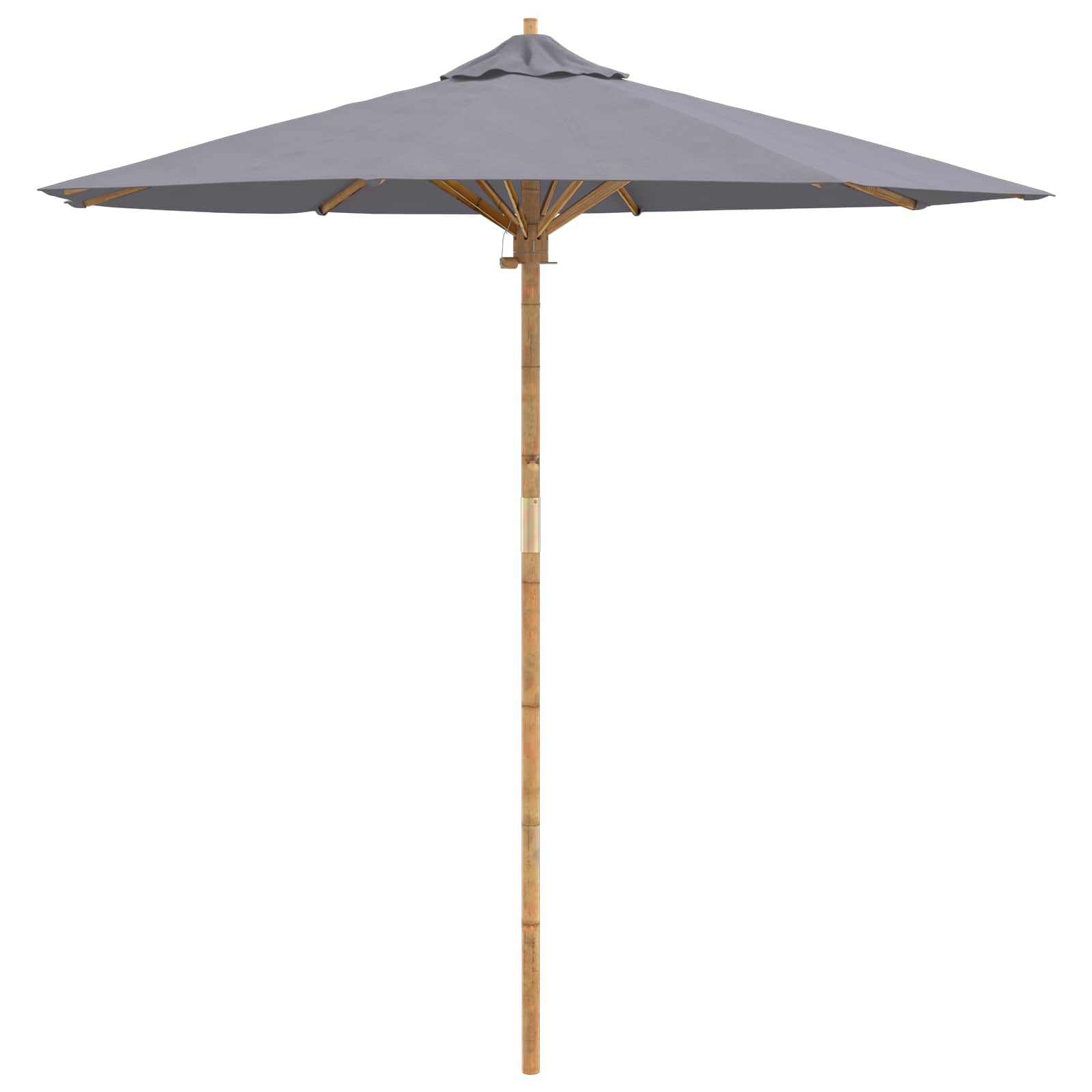 Ombrello da giardino Grigio scuro Ø 217 x 230 cm Bambù