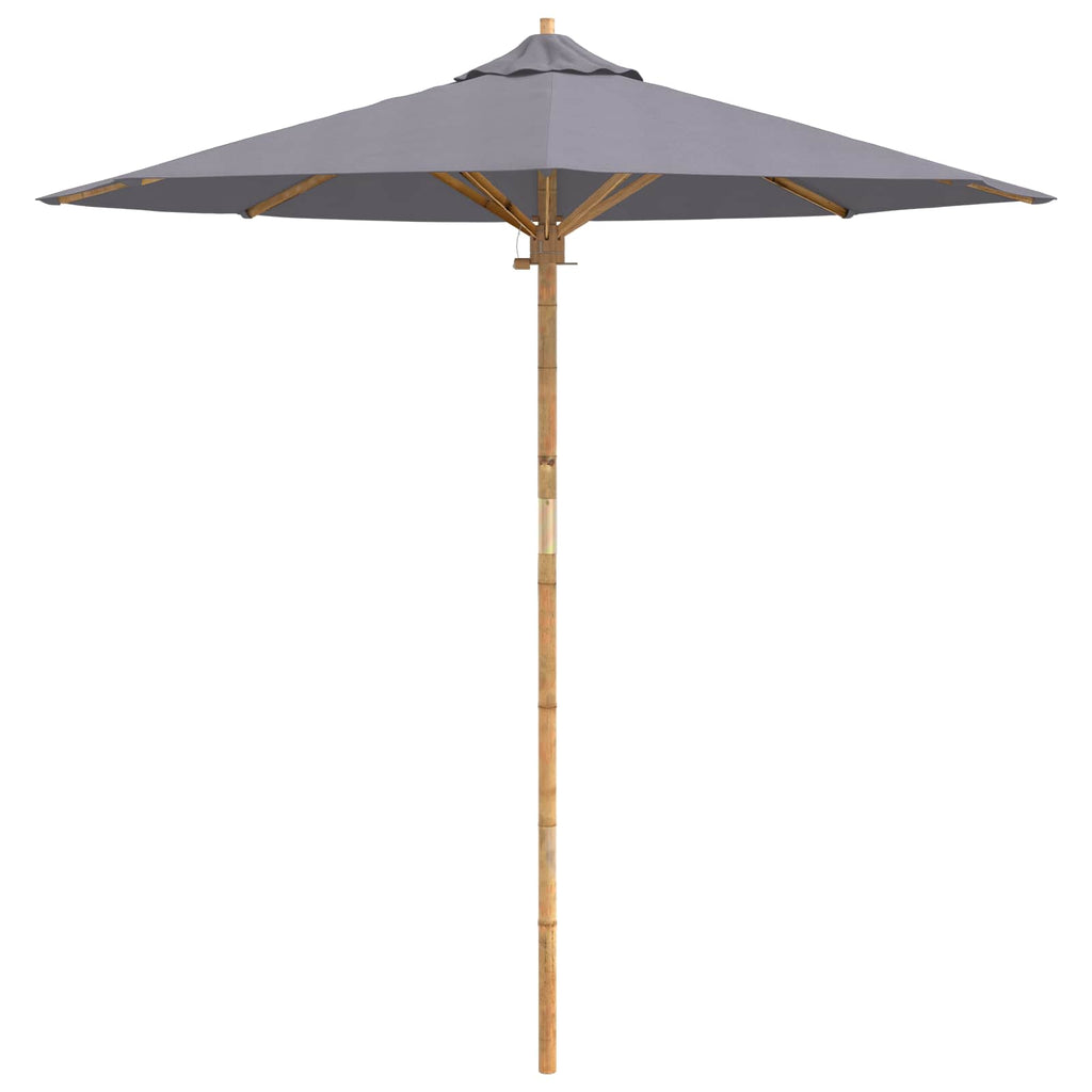 Ombrello da giardino Grigio scuro Ø 217 x 230 cm Bambù