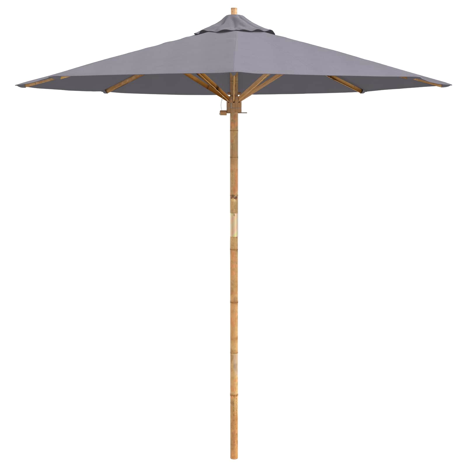 Ombrello da giardino Grigio scuro Ø 217 x 230 cm Bambù