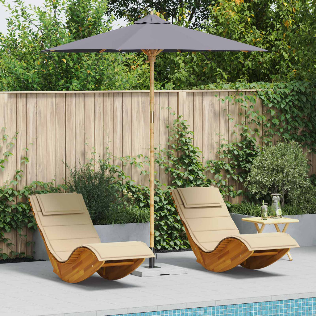 Ombrello da giardino Grigio scuro Ø 240 x 260 cm Bambù