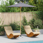 Ombrello da giardino Grigio scuro Ø 240 x 260 cm Bambù
