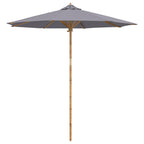 Ombrello da giardino Grigio scuro Ø 240 x 260 cm Bambù