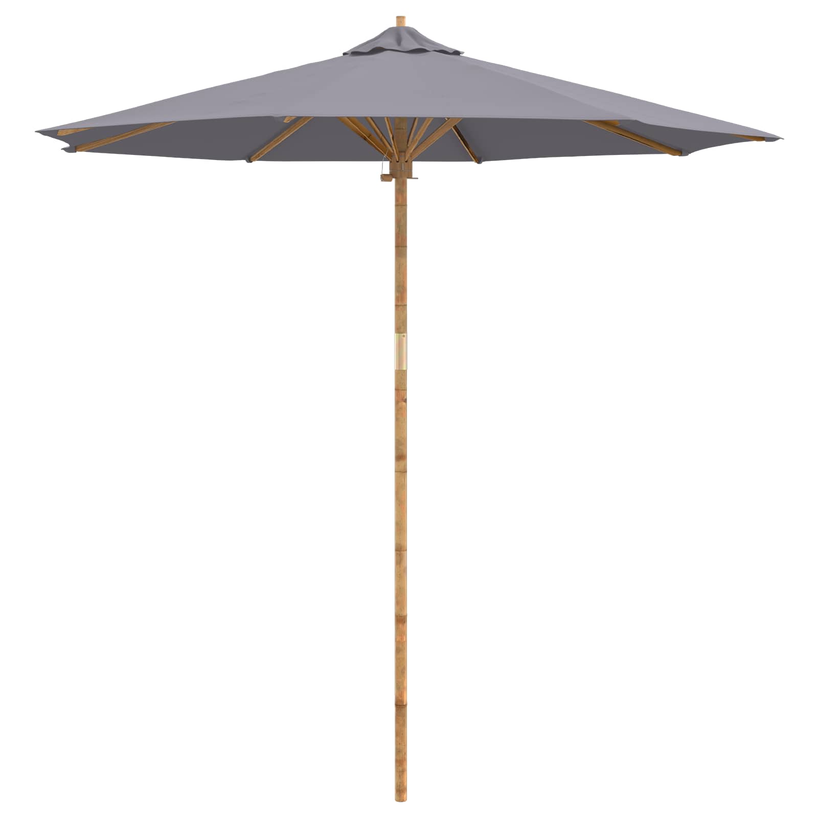 Ombrello da giardino Grigio scuro Ø 240 x 260 cm Bambù