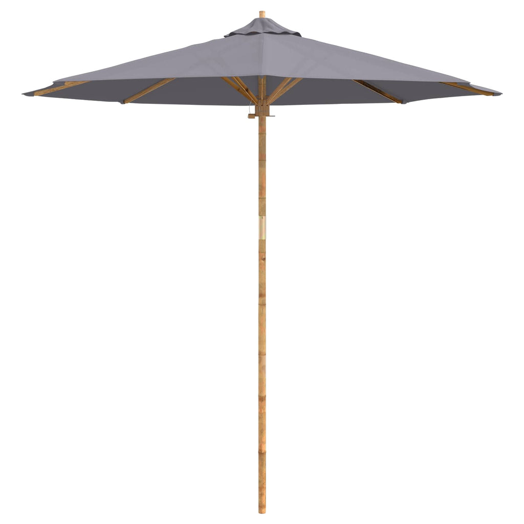 Ombrello da giardino Grigio scuro Ø 240 x 260 cm Bambù