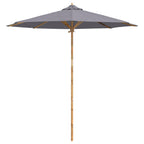 Ombrello da giardino Grigio scuro Ø 240 x 260 cm Bambù