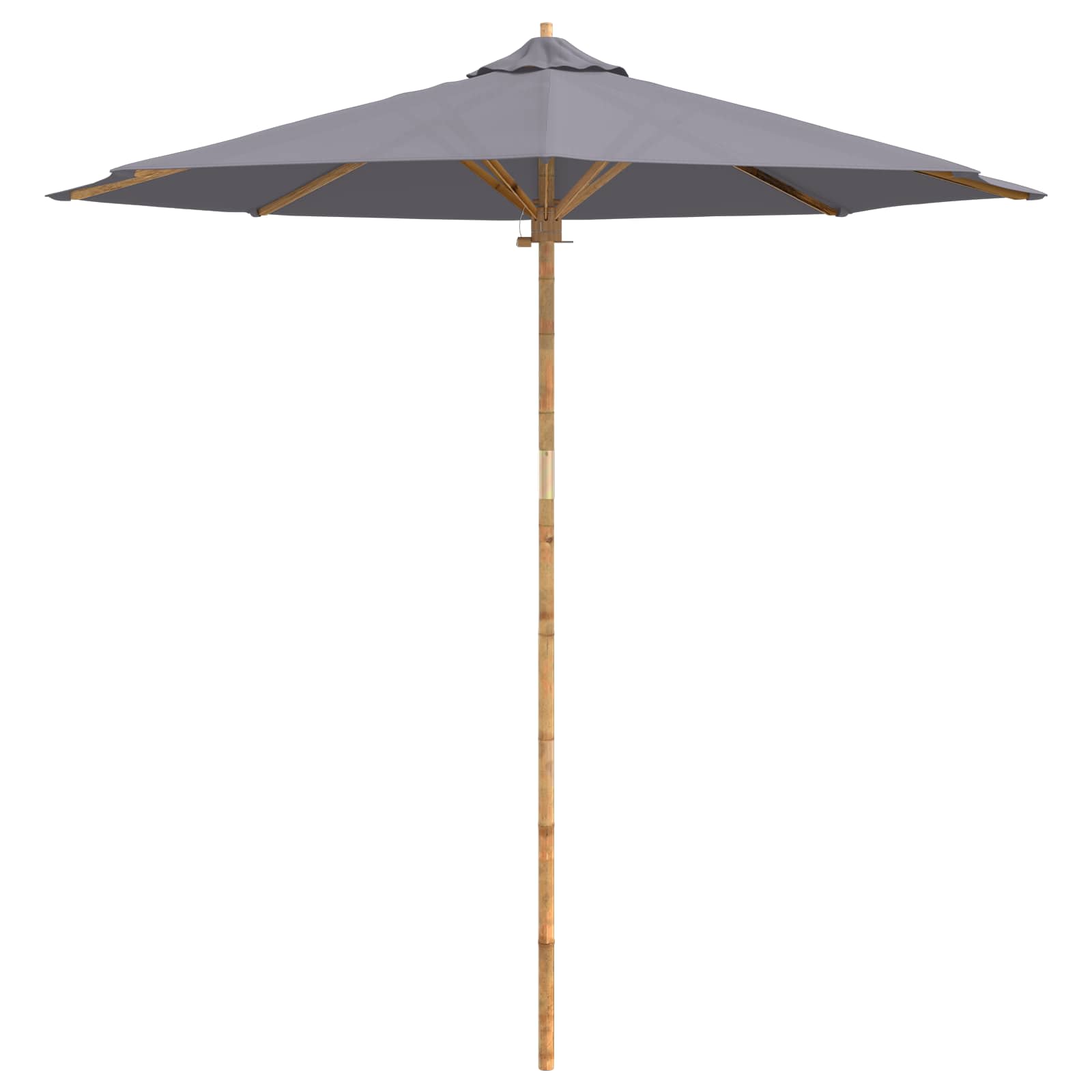Ombrello da giardino Grigio scuro Ø 240 x 260 cm Bambù