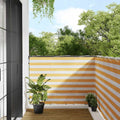 Paravento per Balcone Striscia Gialla e Bianca 120x1000 cm