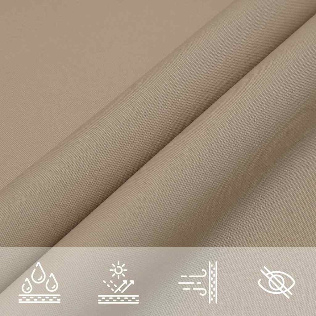 Vela Parasole Tortora 7x5x5 m 100% Poliestere Oxford