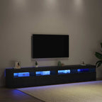 Mobile TV 2 pcs Rovere Nero 240 x 35 x 40 cm Legno multistrato