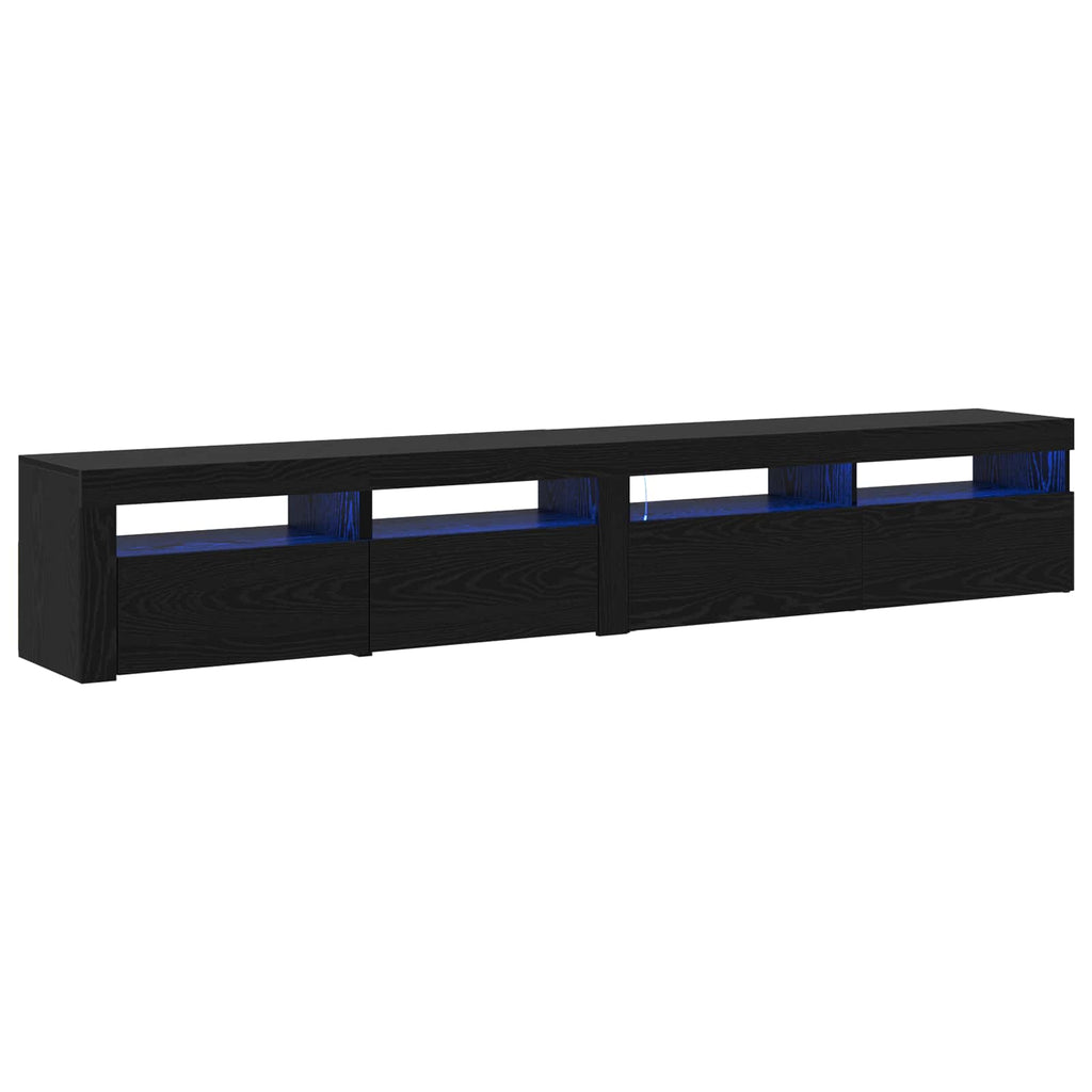 Mobile TV 2 pcs Rovere Nero 240 x 35 x 40 cm Legno multistrato