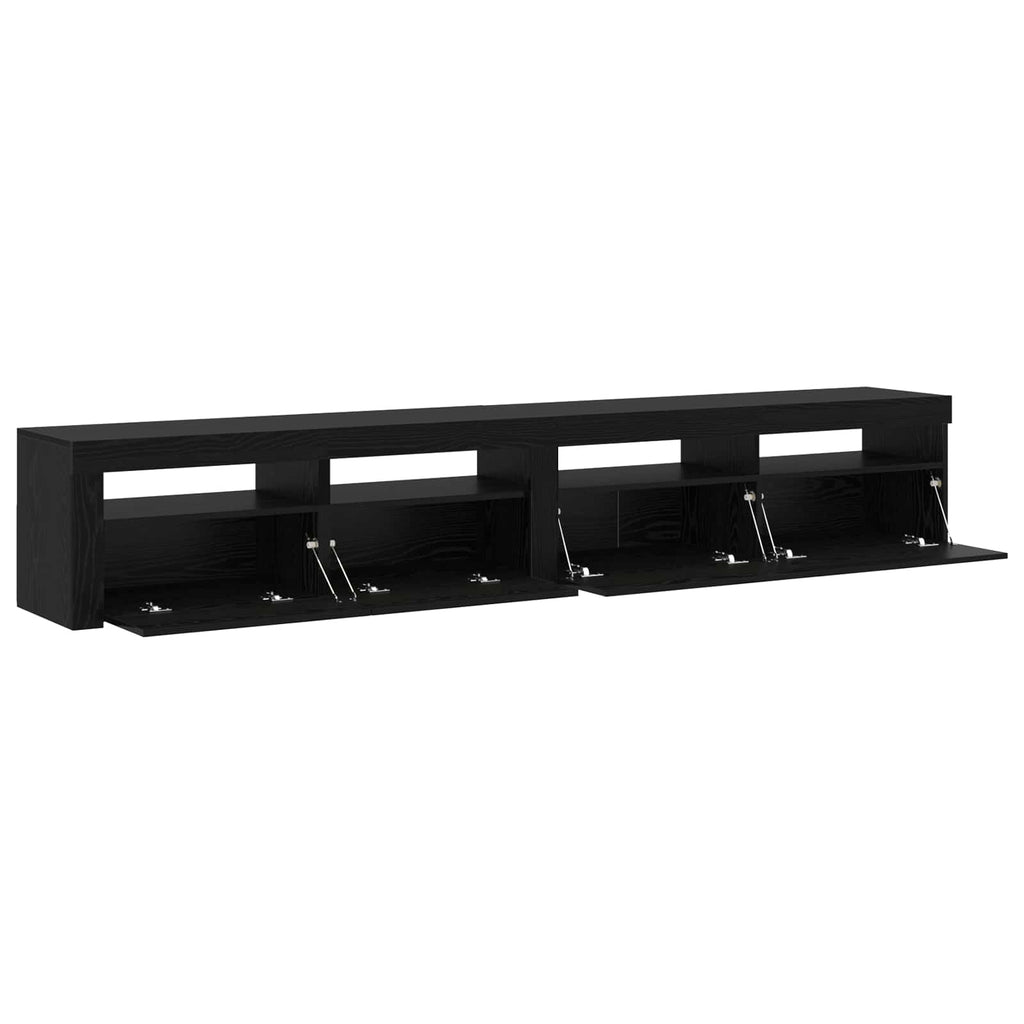 Mobile TV 2 pcs Rovere Nero 240 x 35 x 40 cm Legno multistrato