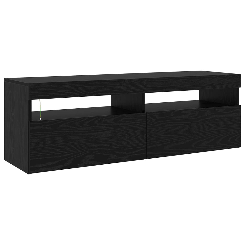 Mobile TV 2 pcs Rovere Nero 240 x 35 x 40 cm Legno multistrato
