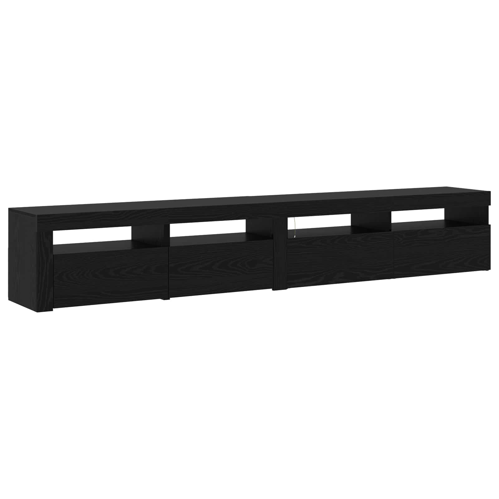 Mobile TV 2 pcs Rovere Nero 240 x 35 x 40 cm Legno multistrato