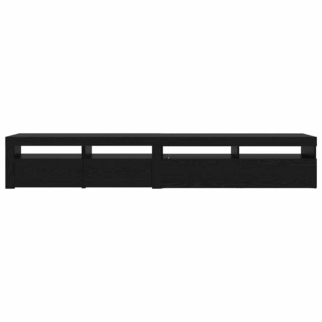 Mobile TV 2 pcs Rovere Nero 240 x 35 x 40 cm Legno multistrato
