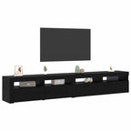 Mobile TV 2 pcs Rovere Nero 240 x 35 x 40 cm Legno multistrato