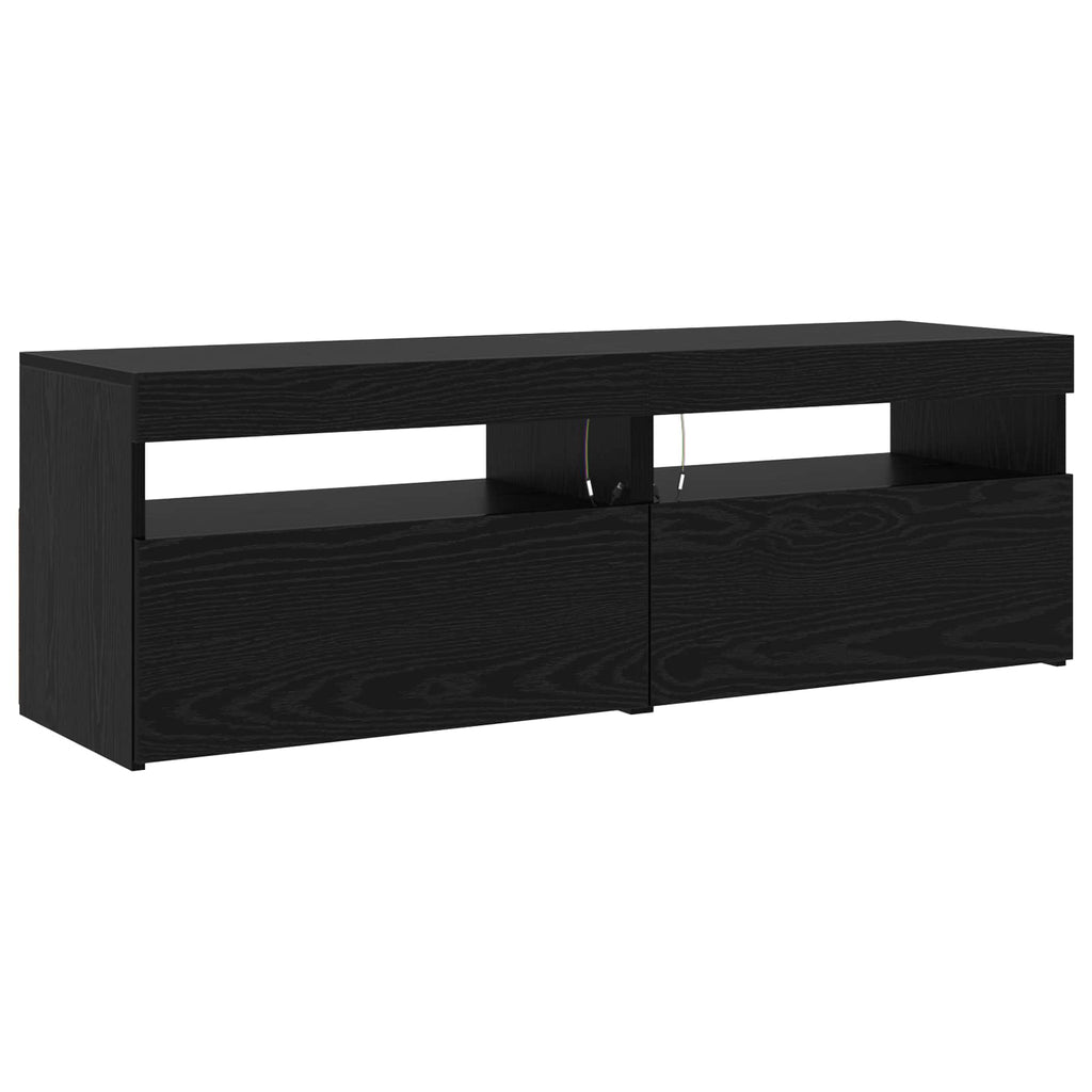 Mobile TV 3 pcs Rovere Nero 260 x 37 x 40 cm Legno multistrato