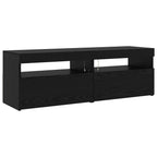 Mobile TV 3 pcs Rovere Nero 260 x 37 x 40 cm Legno multistrato