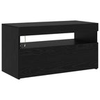 Mobile TV 2 pcs Rovere Nero 195 x 35 x 40 cm Legno multistrato