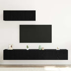 Set mobile TV 3 pcs Rovere Nero Legno multistrato